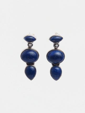 Cercei argint și lapis lazuli Sareek, India