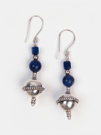 Cercei din argint și lapis lazuli Neelah, India