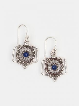 Cercei din argint și lapis lazuli, India