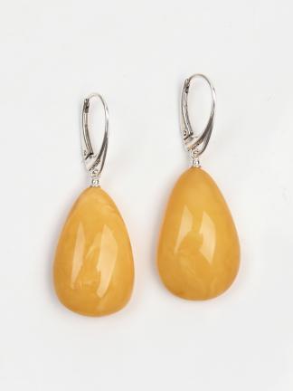 Cercei unicat din argint și chihlimbar, Lituania