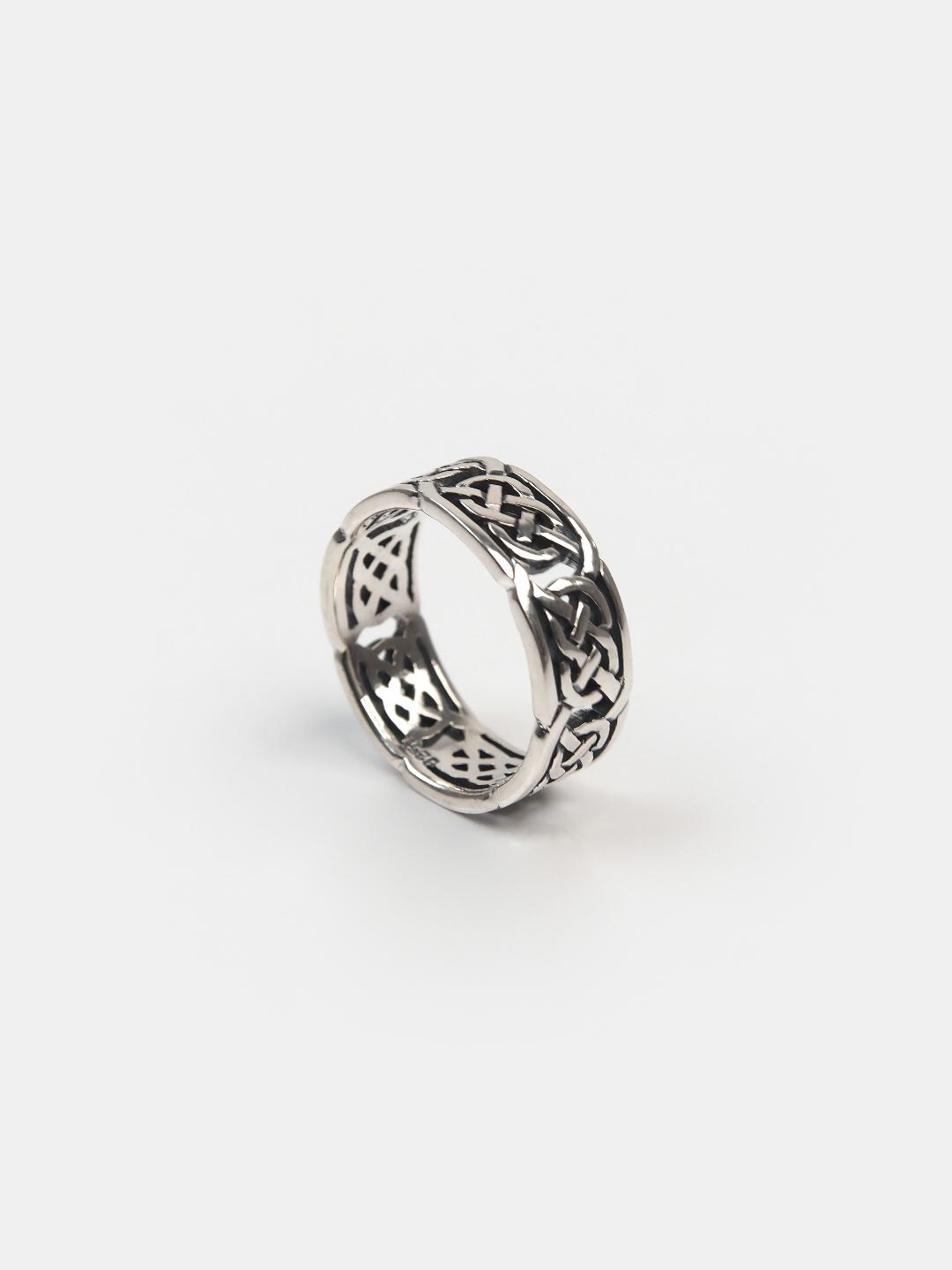 Inel celtic verighetă din argint Niamh