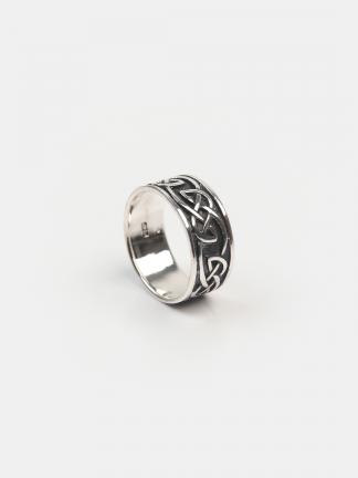 Inel celtic verighetă din argint Flaithrí
