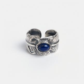 Inel din argint și lapis lazuli Chattaan, India