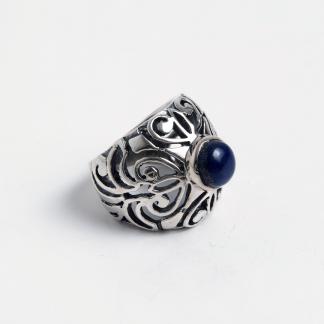 Inel Bikaner, argint și lapis lazuli, India