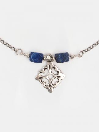 Colier din argint și lapis lazuli Amrit, India