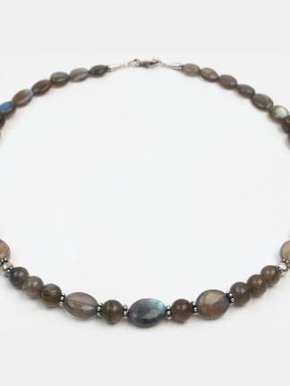 Colier din argint și labradorit Narya, India