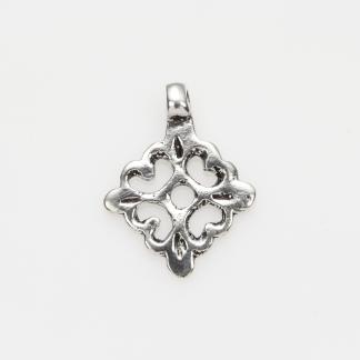Amuletă hamsa stilizată din argint, Maroc