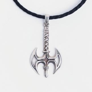 Pandantiv viking secure cu două tăișuri Tyr, argint 925