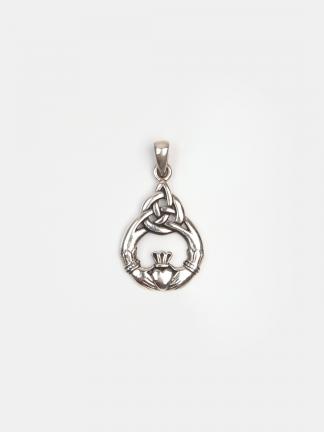 Pandantiv celtic Claddagh din argint