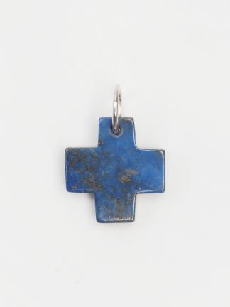 Cruce unicat din lapis lazuli și argint, India