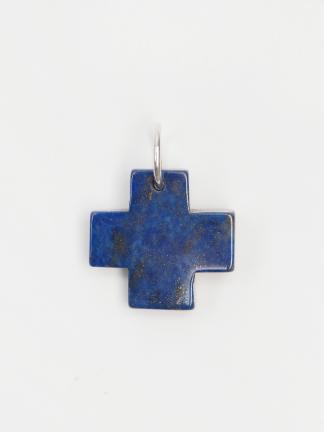 Cruce unicat din lapis lazuli și argint, India