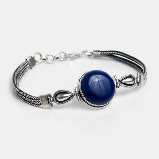 Brățară din argint și lapis lazuli Heera, India