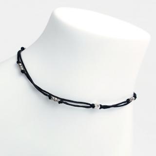 Brățară de picior argint și fir negru Krai, Thailanda