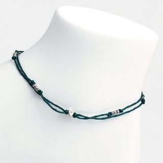 Brățară de picior argint și fir verde Krai, Thailanda
