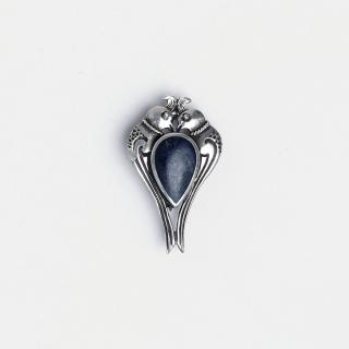 Broșă argint și lapis lazuli Farida, Afganistan