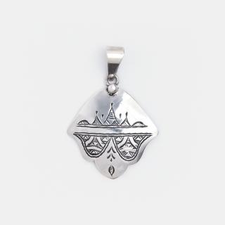 Amuletă hamsa din argint Dirkou, Niger