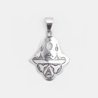Amuletă hamsa din argint Kamango, Niger