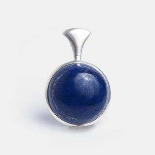 Pandantiv rotund argint și lapis lazuli Ishani, India