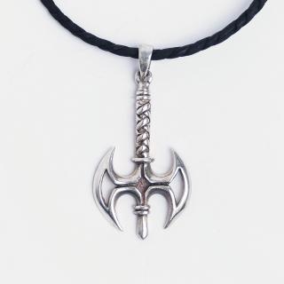 Pandantiv viking secure cu două tăișuri Tyr, argint 925